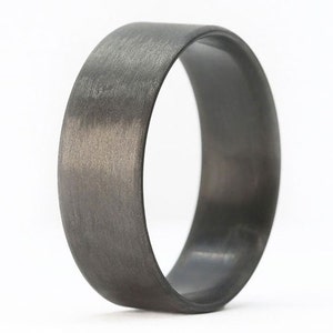 Black Carbon Fiber Rings, Ultralight Carbon Fiber Wedding Band, Men&#39;s Carbon Fiber Wedding Ring- The Sleek Ultralight