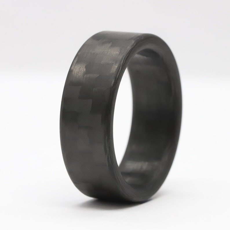 The Racer Twill Carbon Fiber Ring. Men's Carbon Fiber - Etsy