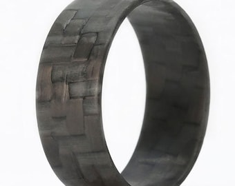 Carbon Fiber Glow Ring. Men's Carbon Fiber Wedding Ring- The Lumineer Ultralight