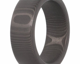 Men's Wedding Band, Forged Carbon Fiber, Carbon Fiber Wedding Band- The Daimyo