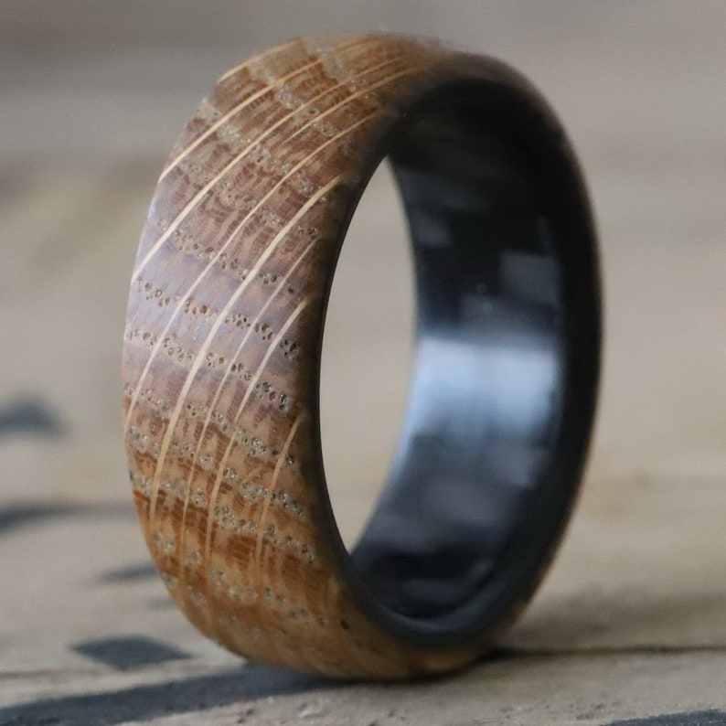 Whiskey Barrel Wood Ring and Carbon Fiber Ring. Men's Etsy