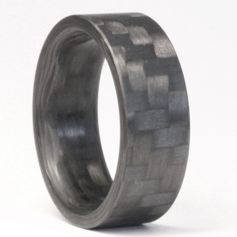 The Racer Twill Carbon Fiber Ring. Men's Carbon Fiber - Etsy