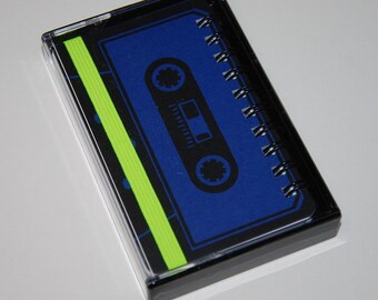 small cassette notebook * RECYCLING MATERIAL * Screen printing