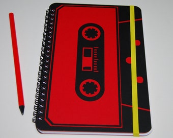 A5 notebook * RECYCLING MATERIAL * Screen printing * Large cassette