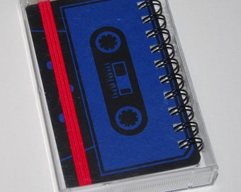 small cassette notebook * RECYCLING MATERIAL * screen printing