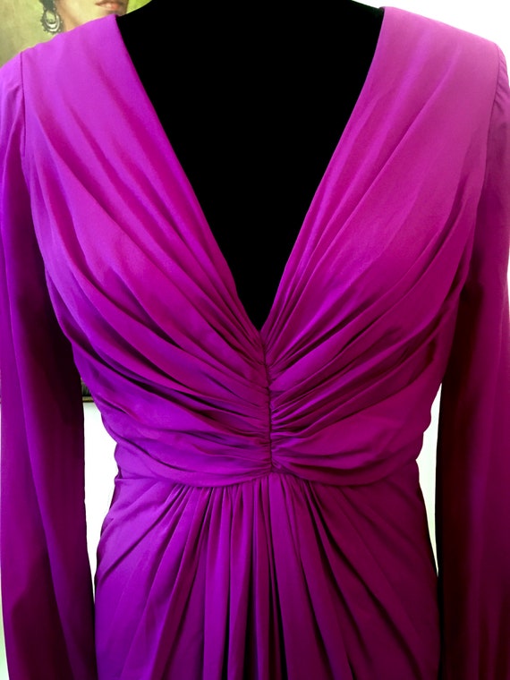 Sexy Jill Stuart Magenta Silk Ruched Wiggle Dress Etsy