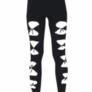 Pretty Disturbia Black Corset Style Leggings Punk Grunge Halloween