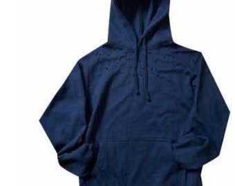 Sudadera negra con tachuelas de punk unisex hecha a mano