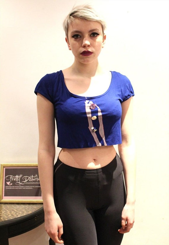 80s style best sale crop top