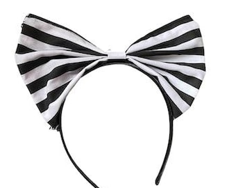 Bandeau mignon rayé pour cheveux cosplay