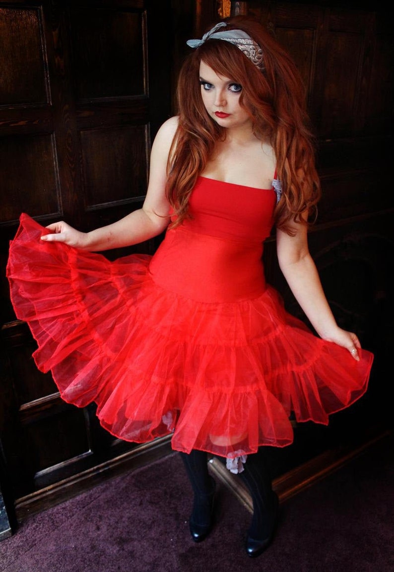 Red Petticoat Rockabilly Dress | Etsy