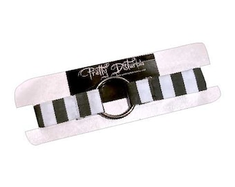 Chunky Black and White Stripe Choker