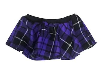 Pretty Disturbia babies purple handmade tartan full circle punk grunge skirt