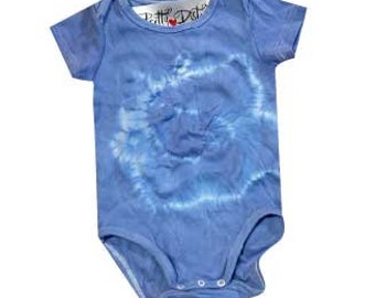 Blue Bleach Tie Dye Punk Baby Grown