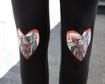 Alternative Alice In Wonderland Queen of Hearts Leggings