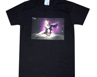 Graphic sexy t-shirt, black mens unisex, size medium punk grunge top