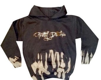 Kids black logo drips hoodie, Halloween jumper