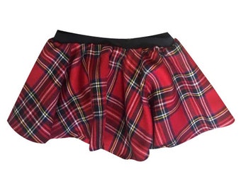 Pretty Disturnia bébés rouge main tartan full circle punk grunge jupe