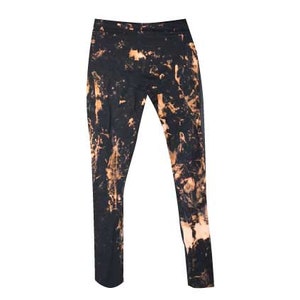 Black bleach acid wash leggings Halloween