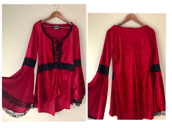vintage 90’s LIP SERVICE VELVET corset mini dress