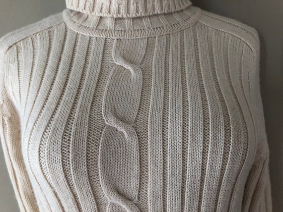 vintage 90’s CREAM SWEATER DRESS - small - image 6