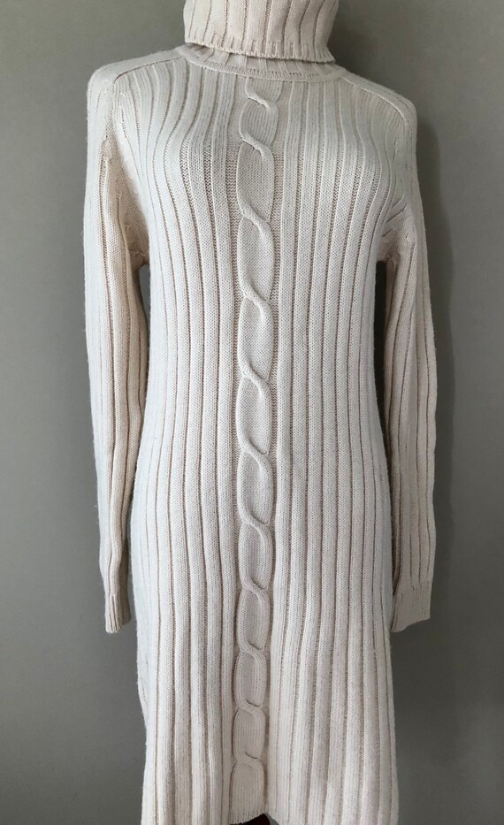 vintage 90’s CREAM SWEATER DRESS - small - image 7