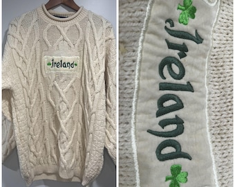 vintage 80’s WOOL IRISH SWEATER - xl