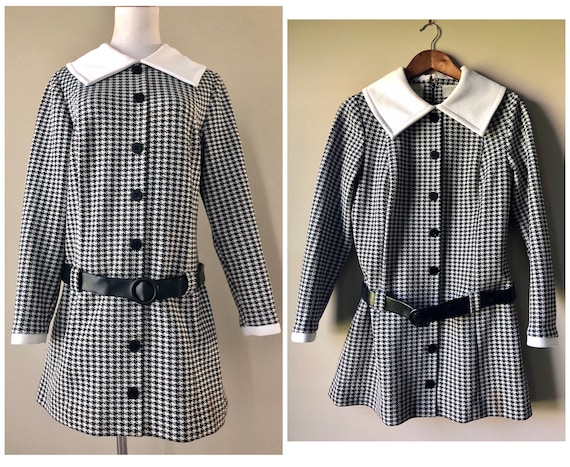 vintage 60’s CHECKERED SCOOTER DRESS - small, medi