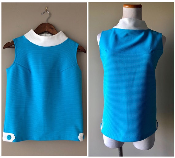 vintage 60’s SPACE AGE TOP - small, medium