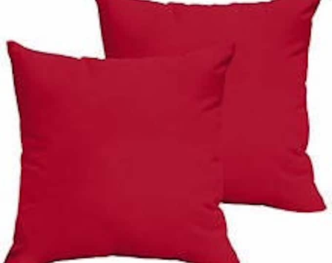 Sunbrella Jockey Red Pillow Cover, Outdoor Pillow Cover , Cushion