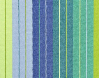 Fundas de almohada Sunbrella Seville Seaside, funda de almohada para exteriores, fundas de almohada a rayas, funda de almohada decorativa a rayas azules y verdes.