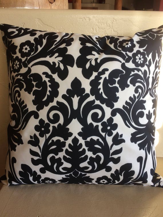 Black And Cream Outdoor Pillow Cover Waverly Sun Shade Pillow Cover Waverly Sun And Shade