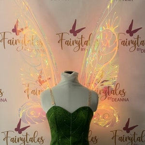 Fiber Optic Tinkerbell Inspired Fairy Wings / Fairy Wings similar to Tinker Bell / Fairy Wings Adult / Adult Fairy Wings / Cosplay Wings