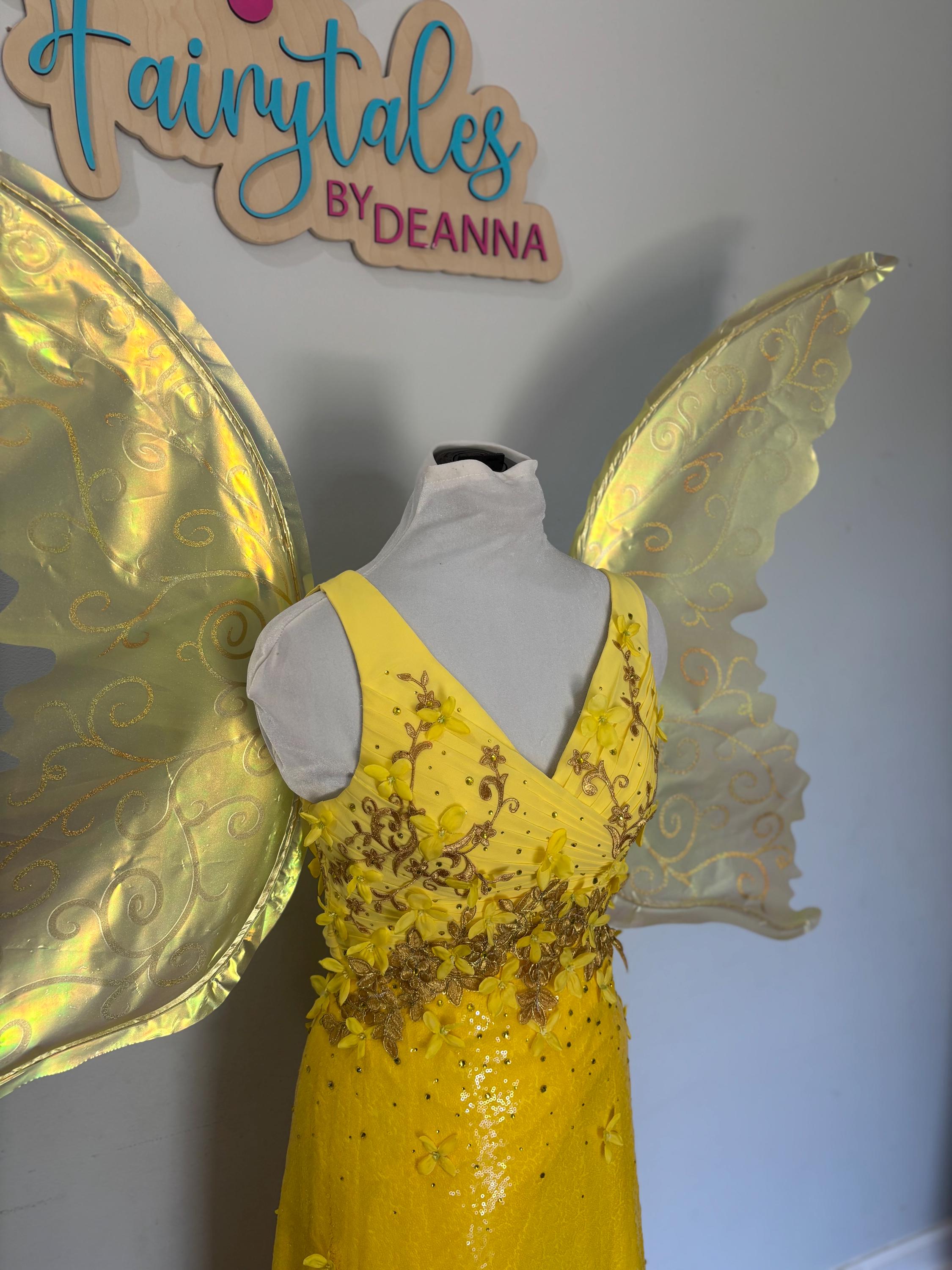 クイーンクラリオン風妖精の羽根 / ゴールド妖精の羽根 / 大人用大型