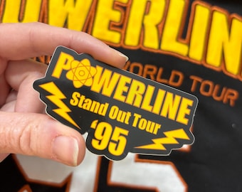 3 inch Powerline Sticker / Goofy Movie Sticker / Powerline Stand Out Tour Sticker / Bumper Sticker / Window Sticker Car Decal