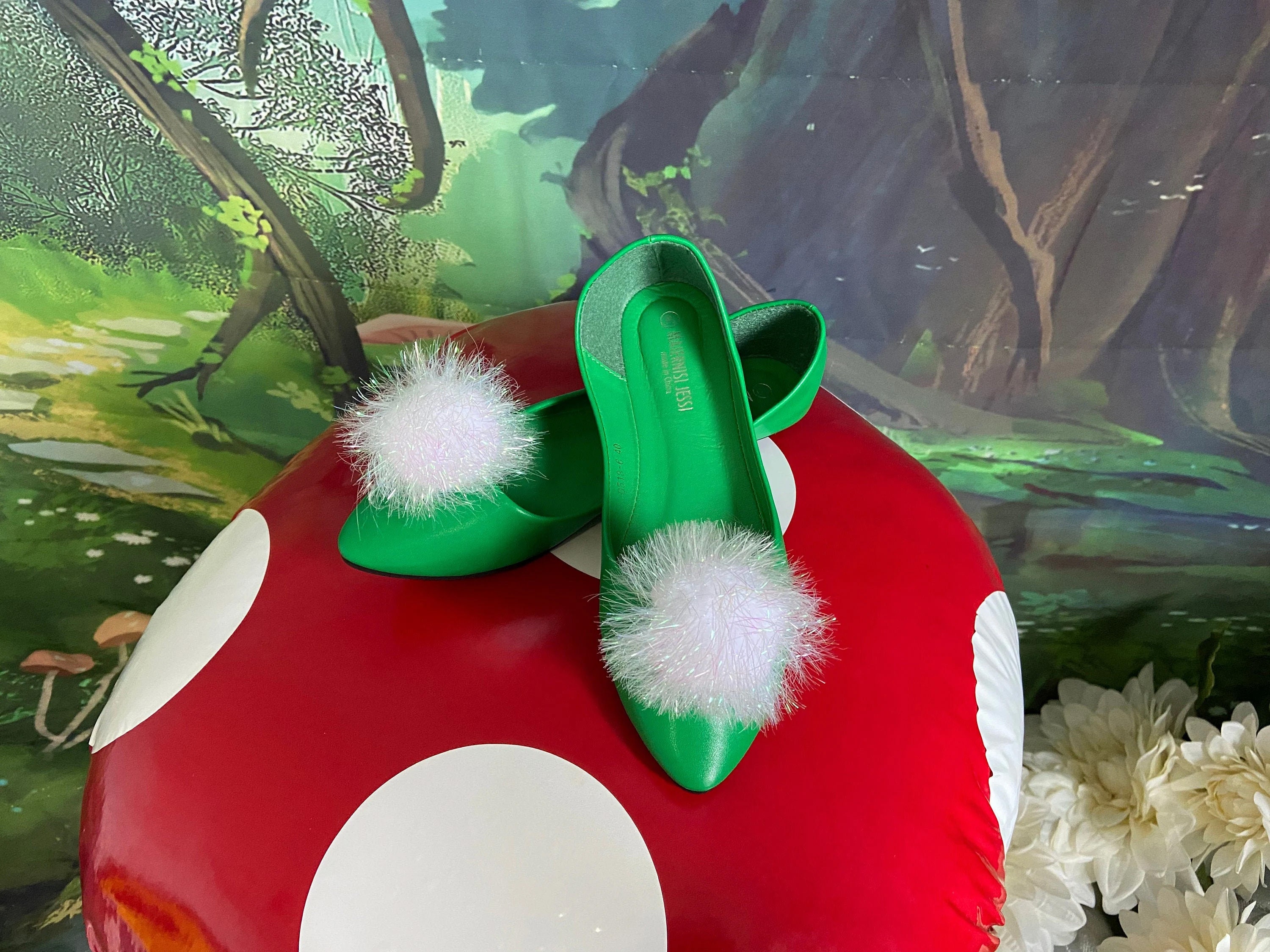 Buy Tinker Bell Shoe Clips / Tinkerbell Shoe Clips / Periwinkle Shoe Clips  / Tinkerbell Pom Pom Shoe Clips / Tinker Bell Puff Balls Online in India -  Etsy, image size:3000x2250