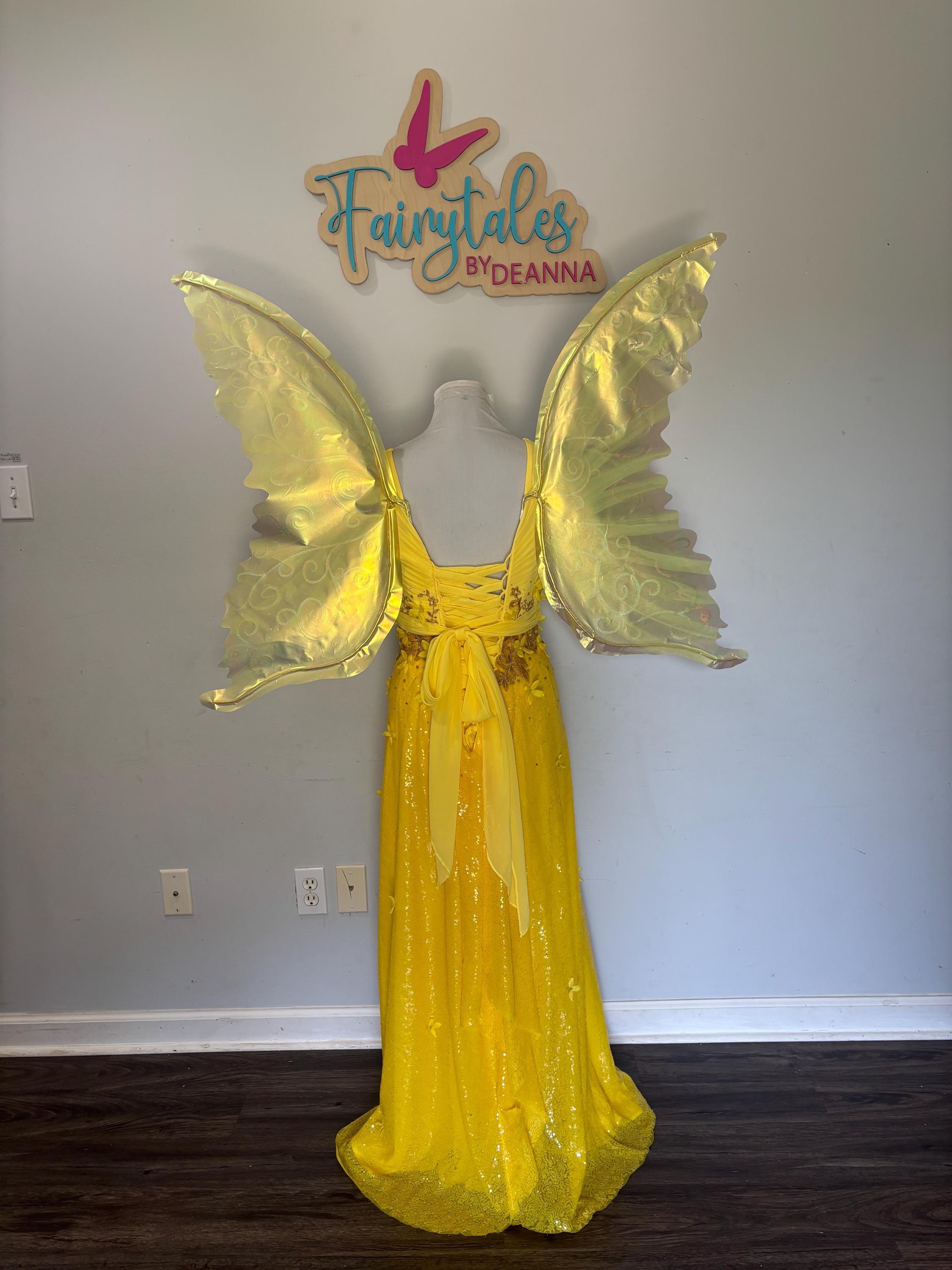 クイーンクラリオン風妖精の羽根 / ゴールド妖精の羽根 / 大人用大型