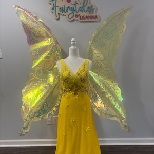 Queen Clarion Inspired Fairy Wings / Gold Fairy Wings / Large Fairy Wings Adult / Adult Fairy Wings / Fairy Queen Wings / Faerie Queen Wings image 1