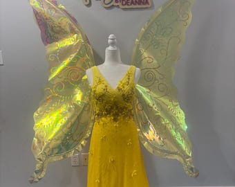 Queen Clarion Inspired Fairy Wings / Gold Fairy Wings / Large Fairy Wings Adult / Adult Fairy Wings / Fairy Queen Wings / Faerie Queen Wings