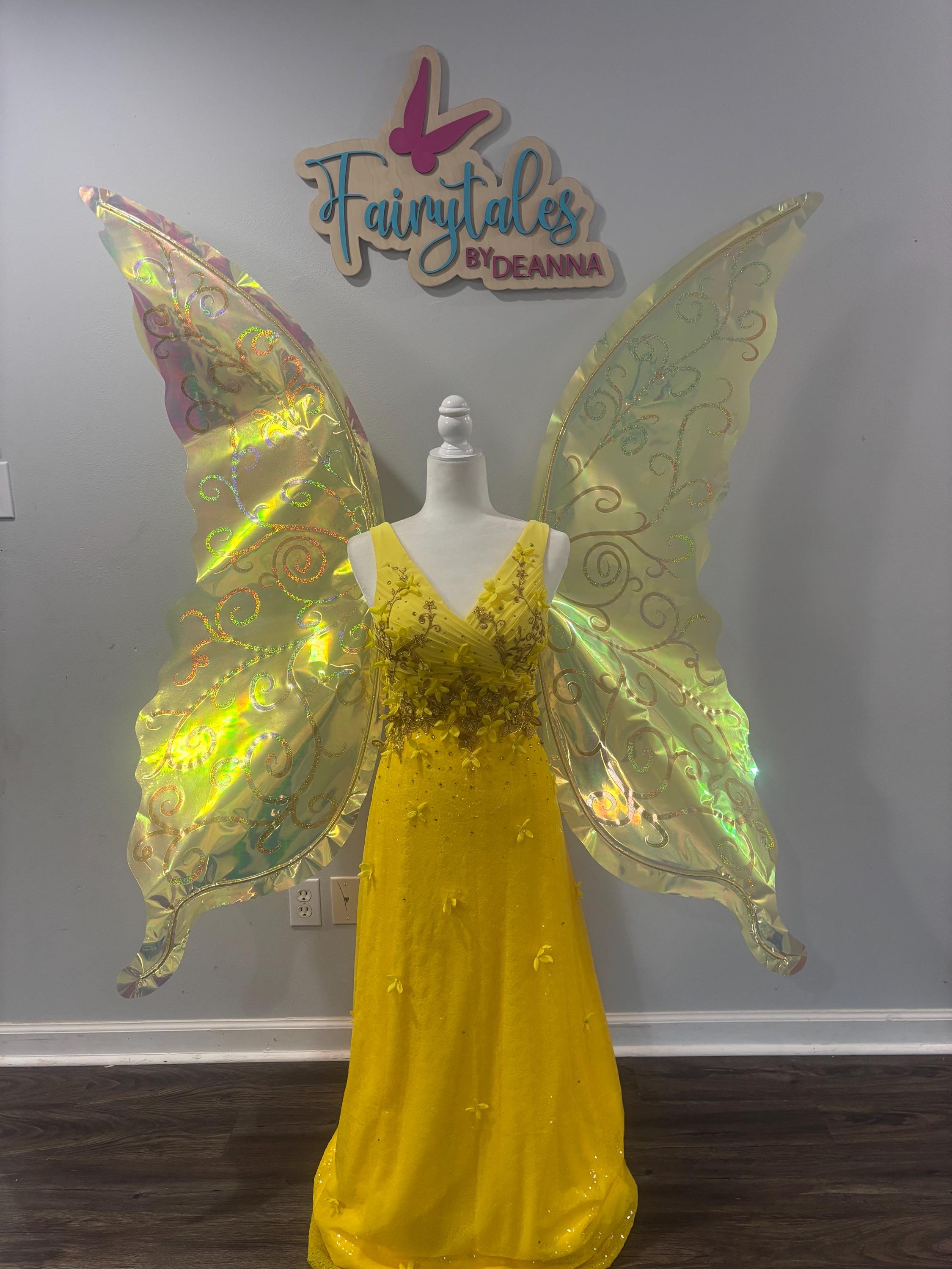 クイーンクラリオン風妖精の羽根 / ゴールド妖精の羽根 / 大人用大型