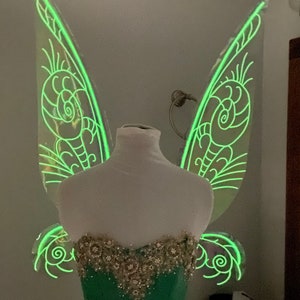 Glow-In-The-Dark Tinkerbell Inspired Fairy Wings / Fairy Wings similar to Tinker Bell / Fairy Wings Adult / Glow In The Dark Wings /