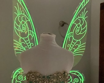 Glow-In-The-Dark Tinkerbell Inspired Fairy Wings / Fairy Wings similar to Tinker Bell / Fairy Wings Adult / Glow In The Dark Wings /