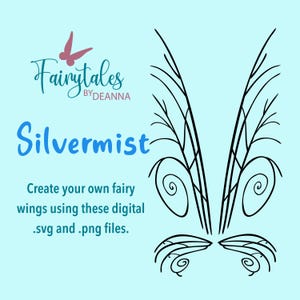 Silvermist Wings vector art / Silvermist Wings digital art / Silvermist Wings Template / Fairy Wings Template