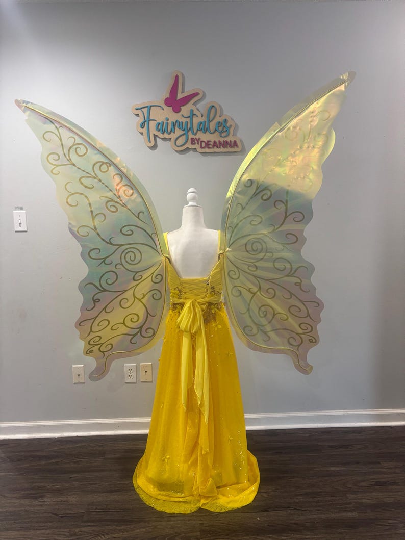 Queen Clarion Inspired Fairy Wings / Gold Fairy Wings / Large Fairy Wings Adult / Adult Fairy Wings / Fairy Queen Wings / Faerie Queen Wings image 3