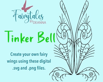 Tinker Bell Wings vector art / Tinker Bell Wings Template / Fairy Wings Template / Tinkerbell Wings Template