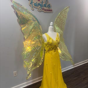 Queen Clarion Inspired Fairy Wings / Gold Fairy Wings / Large Fairy Wings Adult / Adult Fairy Wings / Fairy Queen Wings / Faerie Queen Wings image 2