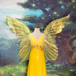 Queen Clarion Inspired Fairy Wings / Gold Fairy Wings / Large Fairy Wings Adult / Adult Fairy Wings / Fairy Queen Wings / Faerie Queen Wings