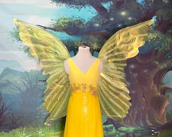 Koningin Clarion Geïnspireerd Fairy Wings / Gold Fairy Wings / Grote Fairy Wings Volwassen / Volwassen Fairy Wings / Fairy Queen Wings / Faerie Queen Wings