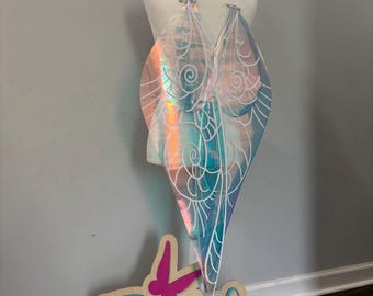 Resting Tinker Bell Inspired Fairy Wings / Fairy Wings similar to Tinkerbell / Fairy Wings Adult / Adult Fairy Wings /