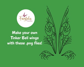 Tinker Bell Wings vector art / Tinker Bell Wings Template / Fairy Wings Template / Tinkerbell Wings Template